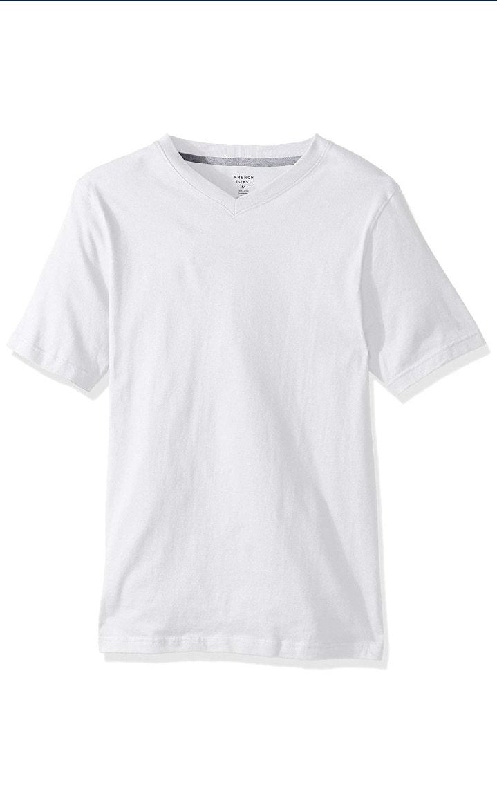 French Toast Mens Basic V-Neck Tee, Size Small