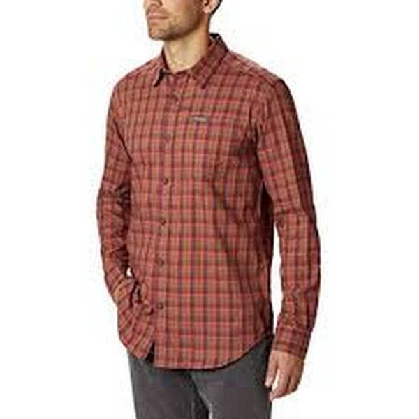 Columbia Mens Vapor Ridge III Plaid Long Sleeve Button Down Shirt