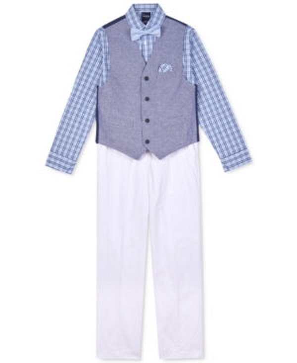 Nautica Boys 4-Pc. Basketweave Vest Set, Size 3T