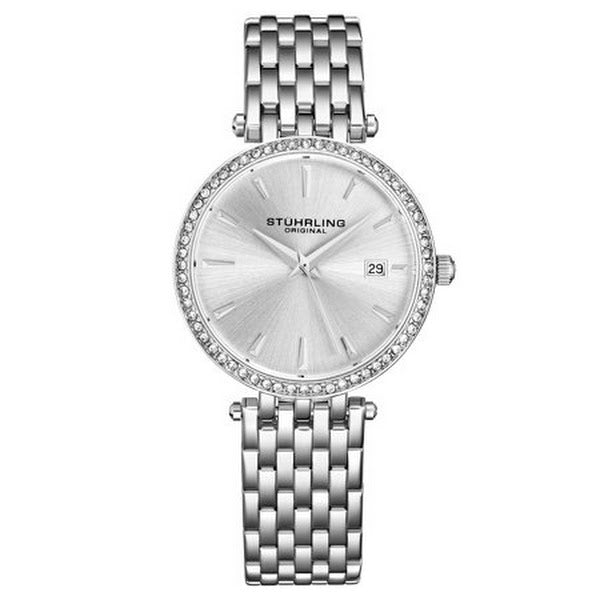 Stuhrling Women’s Silver Tone Stainless Steel Bracelet Watch 40mm