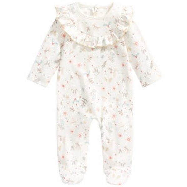 First Impressions Baby Girls Cotton Footed Coverall, Size 0/3Months