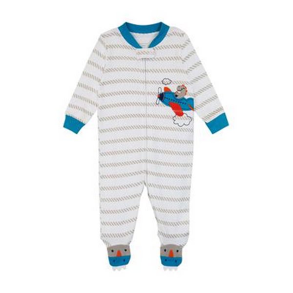 Koala Baby Baby Boys Airplane Footie – Gray