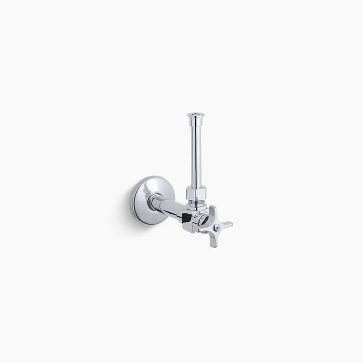 Kohler 1/2 angle supply with stop, cross handle and rigid vertical tube