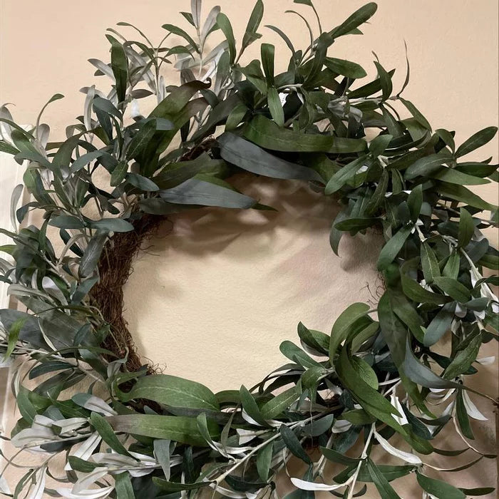 Threshold Designed With Studio McGee- 26 in Artificial Olive Leaves Wreath Green