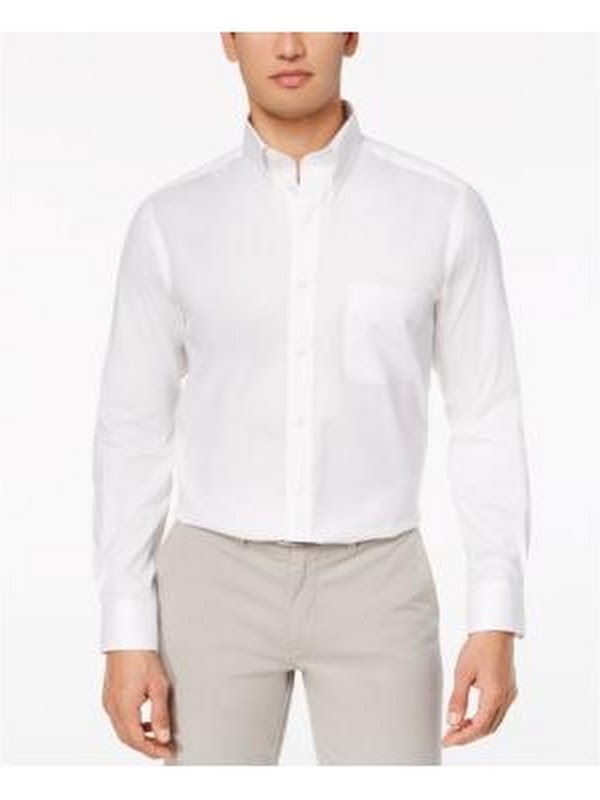 club room dress shirt review Club Room Men's Regular Fit Traveler Dress Shirt, Created for Macy's - White