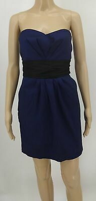 Forever 21 Sleeveless Blue Strapless Formal Dress, Size Medium