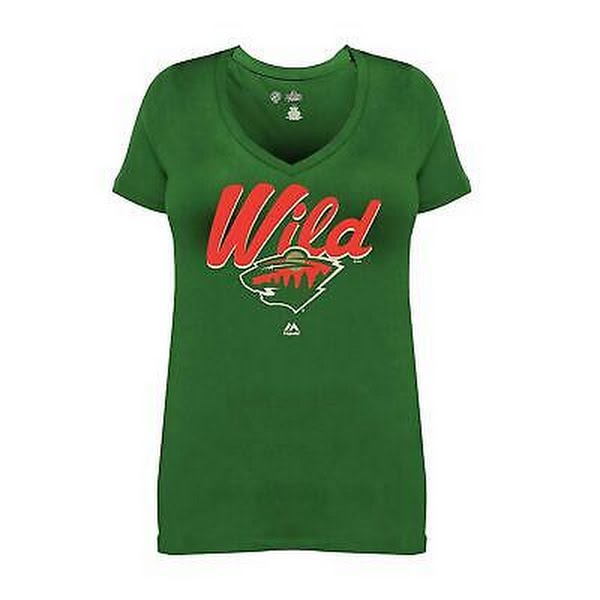 Womens NHL Minnesota Wild Hockey T-Shirt, Size 1X