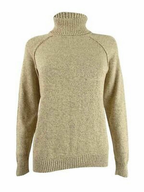 Karen Scott Petite Cotton Turtleneck Sweater, PXL/chestnut marle