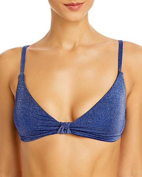 Aqua Shimmer Twist Front Bikini Top, Size XL