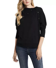 Vince Camuto Womens Fold Over Neck Long Sleeve Top