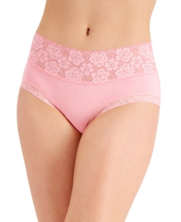 Jenni Womens High Waist Hipster Underwear, in Pink Fun, Size Large