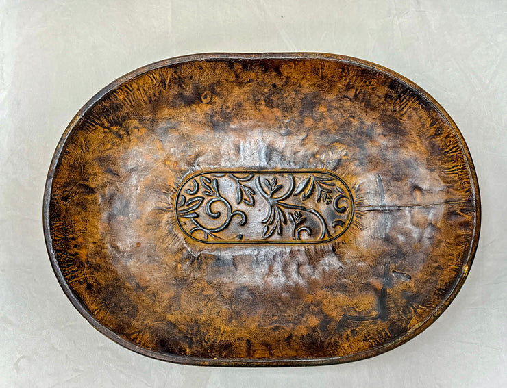 18in Hammered Copper Display Tray