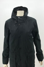 RVCA WOMENS Runyon Long-Sleeve Canvas Hooded Parka Jacket, Size Small