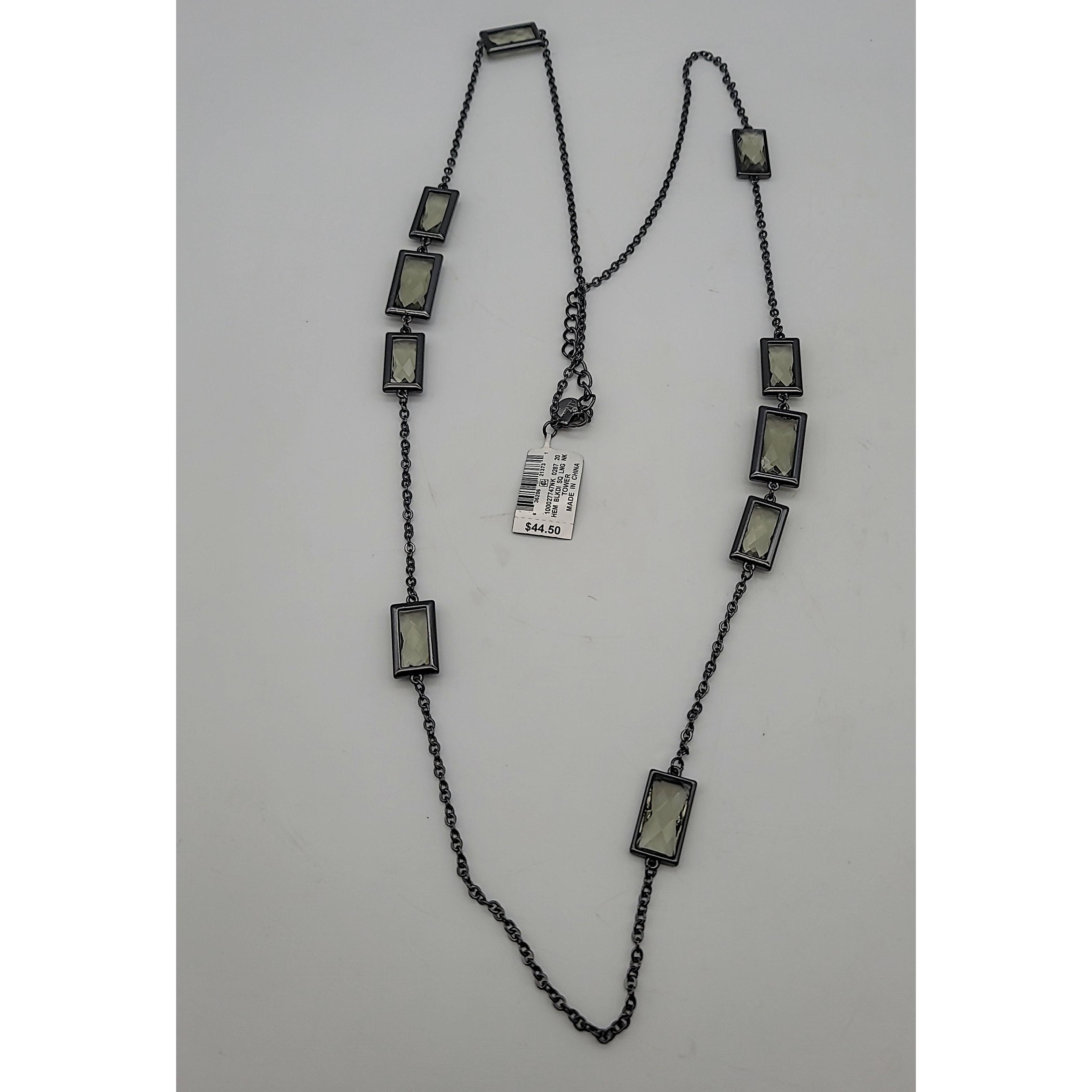 Alfani Crystal Station Necklace, 42 + 2 Extender