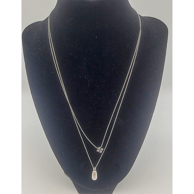 Eliot Danori Imitation Pearl and Cubic Zirconia Layered Pendant Necklace