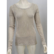 Express Women Sweater Pearl Ivory Long Sleeve Top, Size Medium