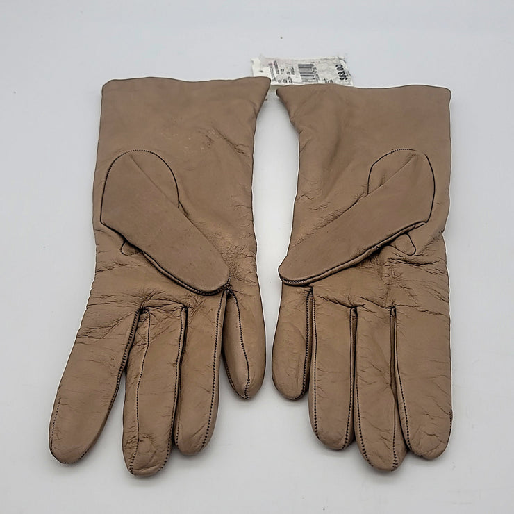 Bloomingdales Cashmere-Lined Leather Gloves, Size 7.5