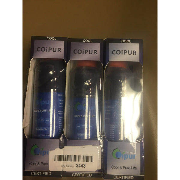 Colpure 3 packs Refrigerator Water Filter, 3PCS, Blue, 23