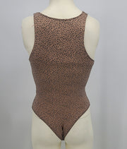 Gaze DTLA Womens Leopard Print Bodysuit, Size XS