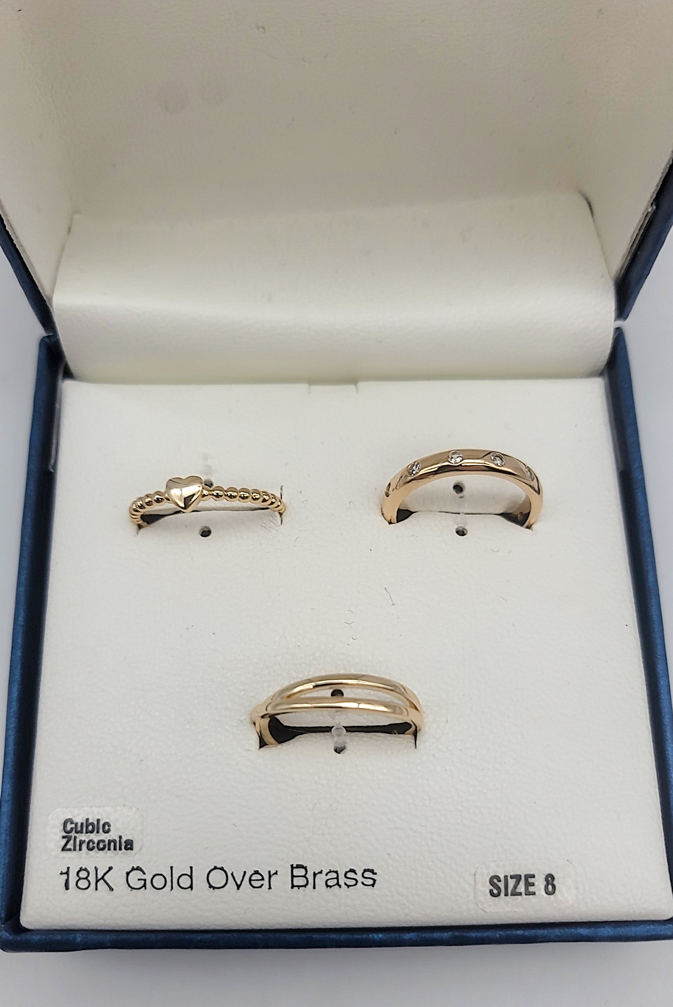 And Now This High Polished Triple Stack Ring Set, Size 8