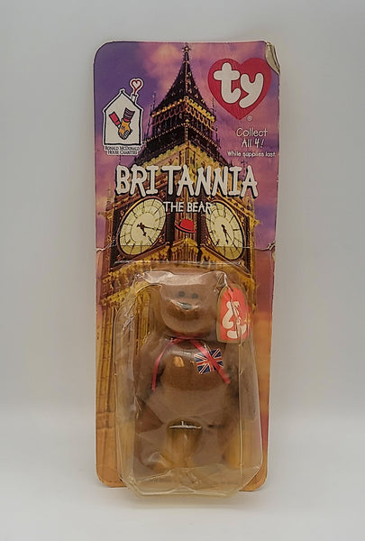 McDonalds Ty Beanie Baby Britannia the Bear Rare With 3TAG Errors 1993 Oakbrook