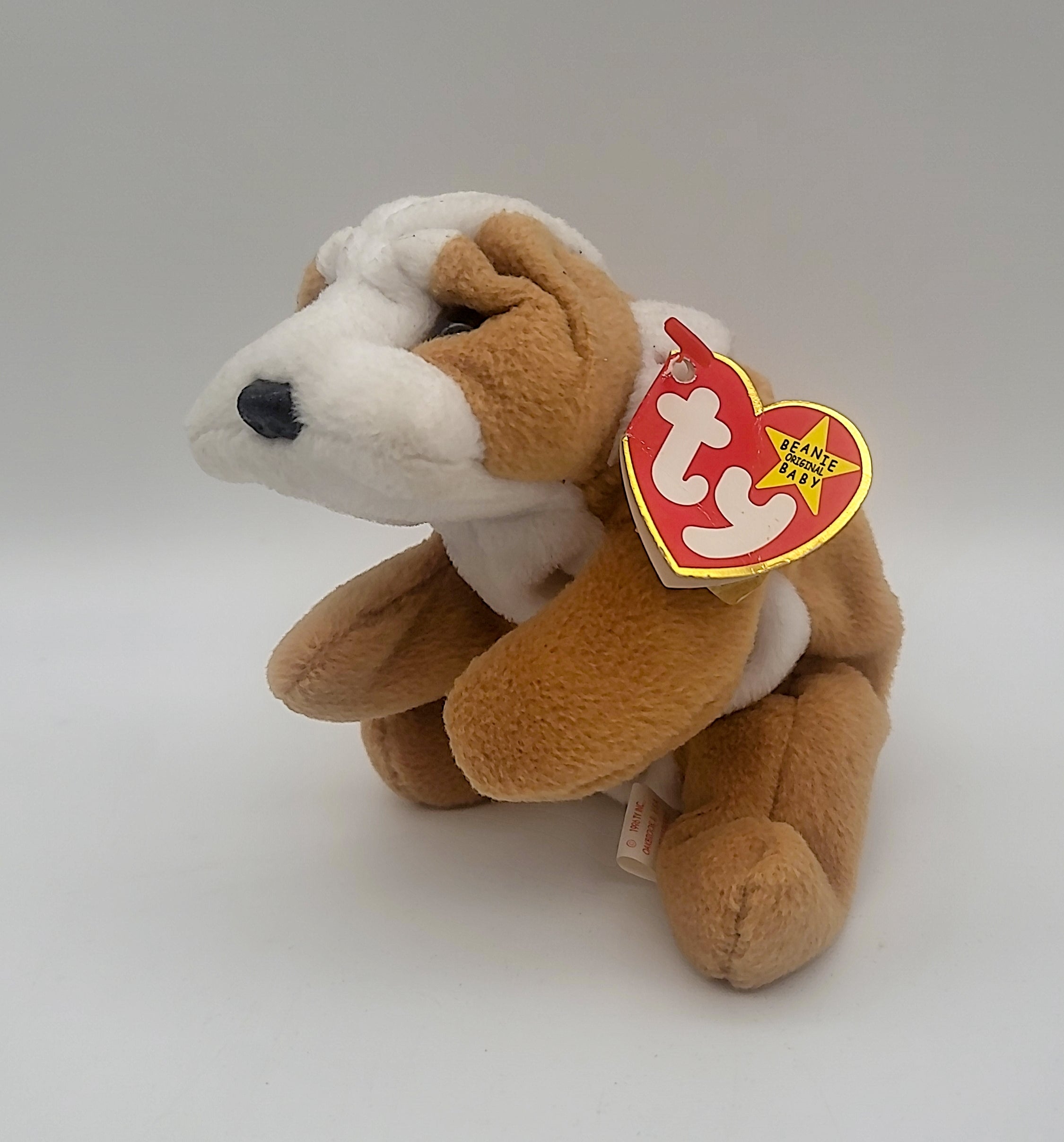 Wrinkles the Bull Dog Ty Beanie Baby With PVC Pellets and Errors