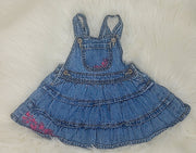 OshKosh Bgosh® Size 18M Floral Jumper Dress in Denim