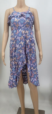 Epic Threads Big Girls Ruffle-Trim Butterfly-Print Maxi Dress, Size M