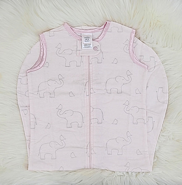 SwaddleDesigns Cotton Sleeping Sack with 2-Way Zipper 6-12MO