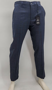 Ax Armani Exchange Mens Blue Windowpane Wool Suit Separate Pants, 34X30
