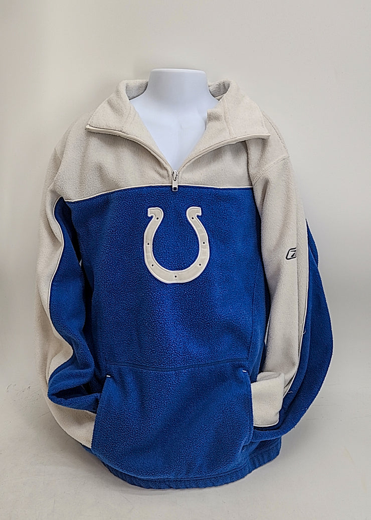 Indianapolis Colts Youth Reebok L 14/16 Hoodie Hooded Sweatshirt Blue/White