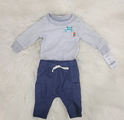 Carter's Baby Boys 2-PC. Monster Bodysuit and Jogger Pants Cotton Set, Newborn