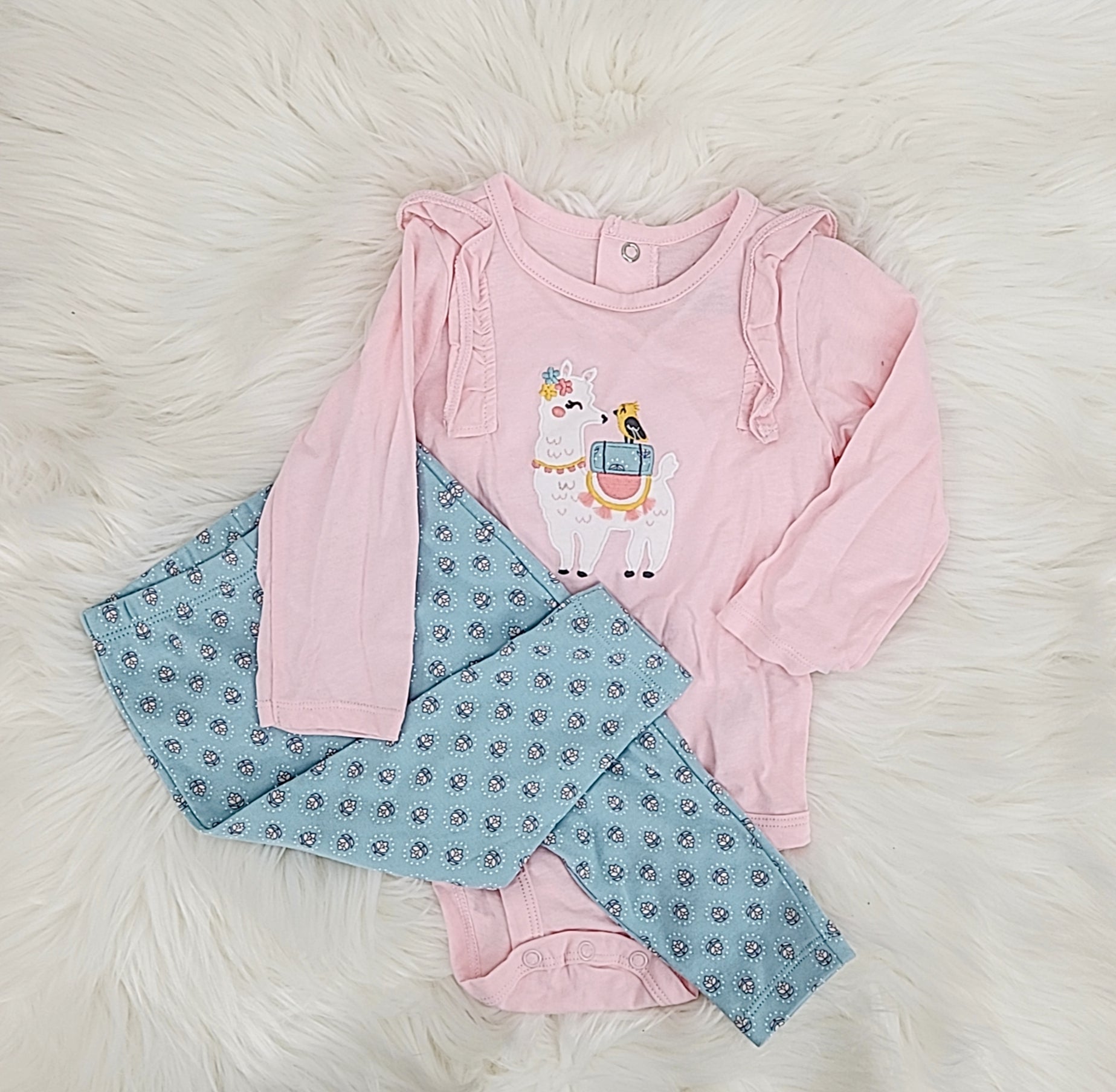 Carter's Baby Girls 2-Pc. Bodysuit and Leggings Cotton Set