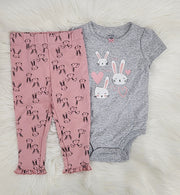 Carters Baby Girls 2-Pc. Bunny Bodysuit and Leggings Cotton Set