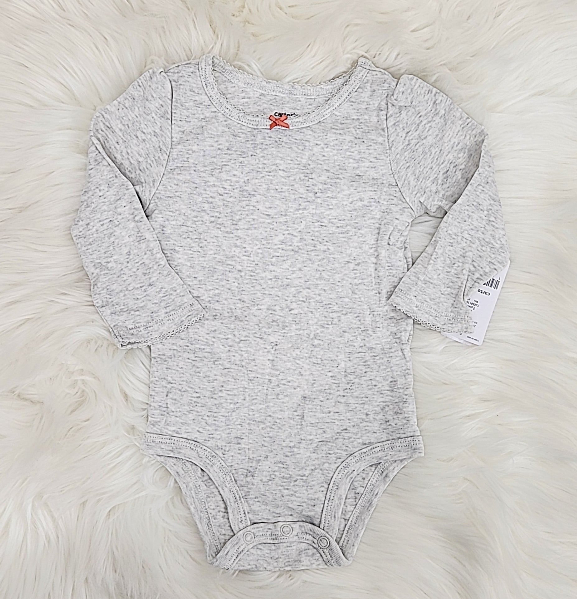 Carters Baby Girl Long Sleeve Bodysuit - 9M/Gray