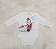 Carter's Infant Bodysuits White – White Santa Bodysuit – Infant/3Months