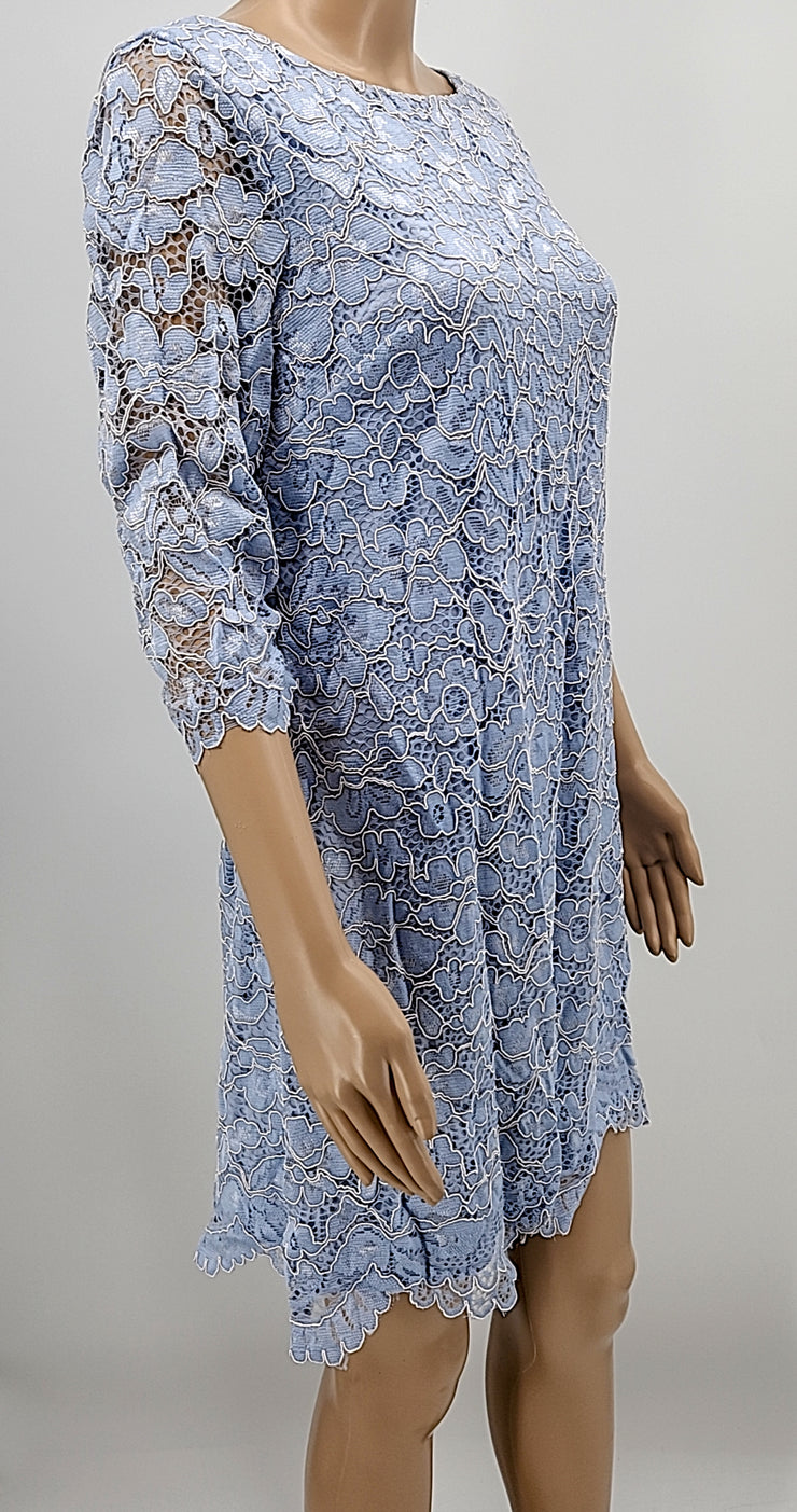 Jessica Howard Petite Lace Sheath Dress - Blue 10P