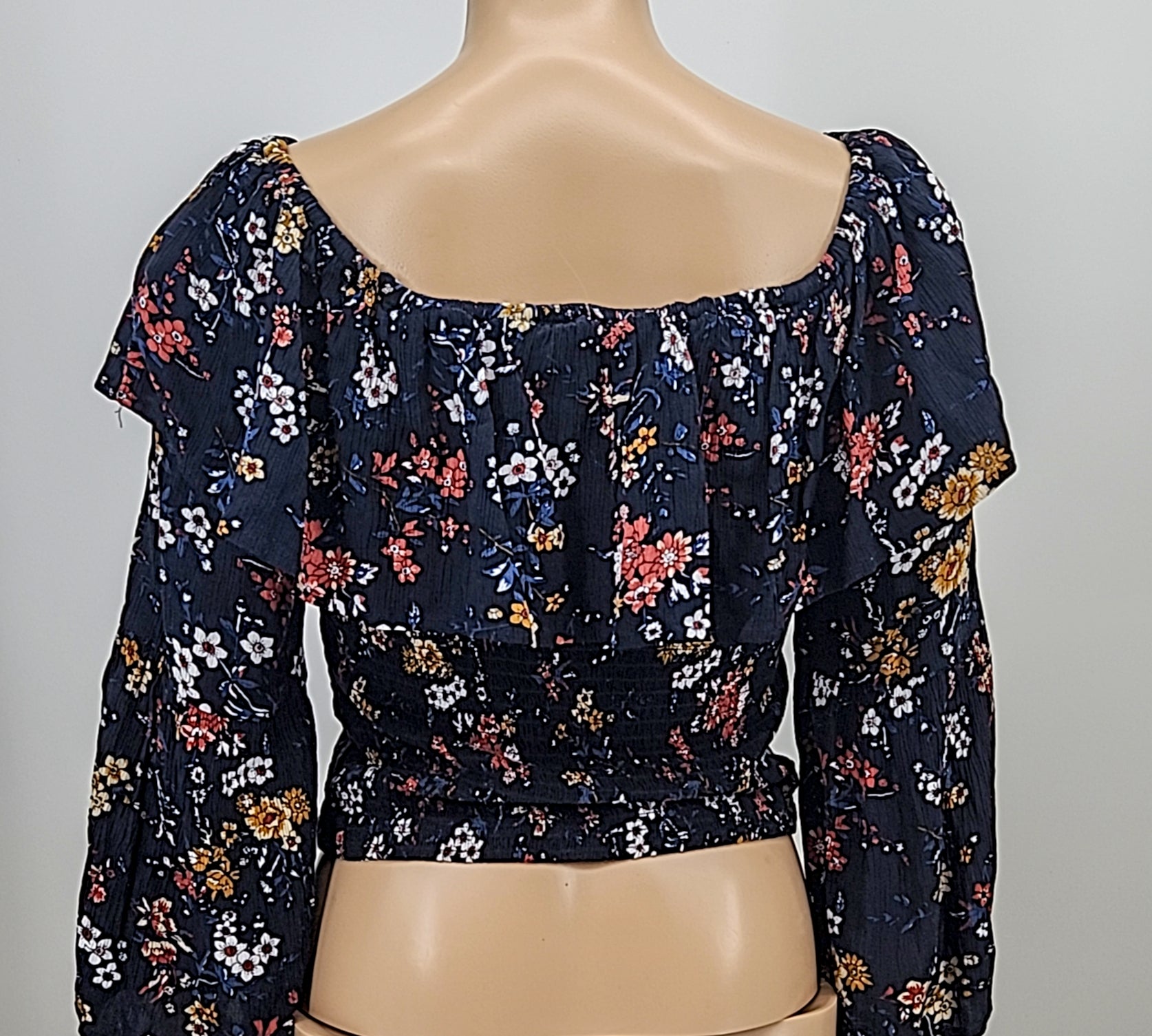 Only 36 Brave Soul Ashley off Shoulder Blouse in Floral Print, Size 6