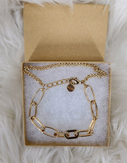 Alfani Womens Rolo Chain Link Bracelet Gold Tone