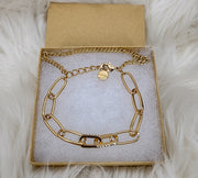 Alfani Womens Rolo Chain Link Bracelet Gold Tone