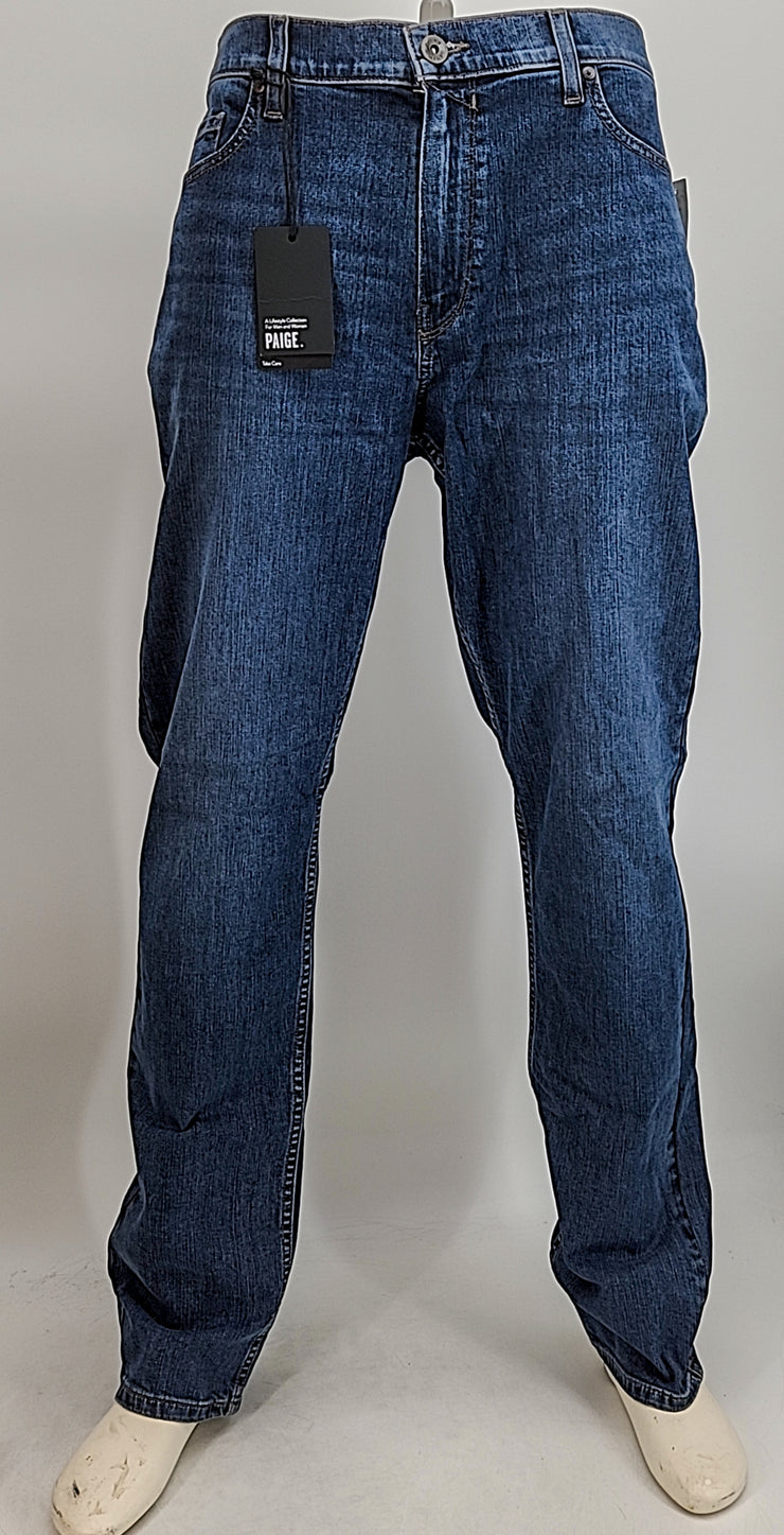 Paige Mens Lennox Harker Blue Jeans, Size 38X32