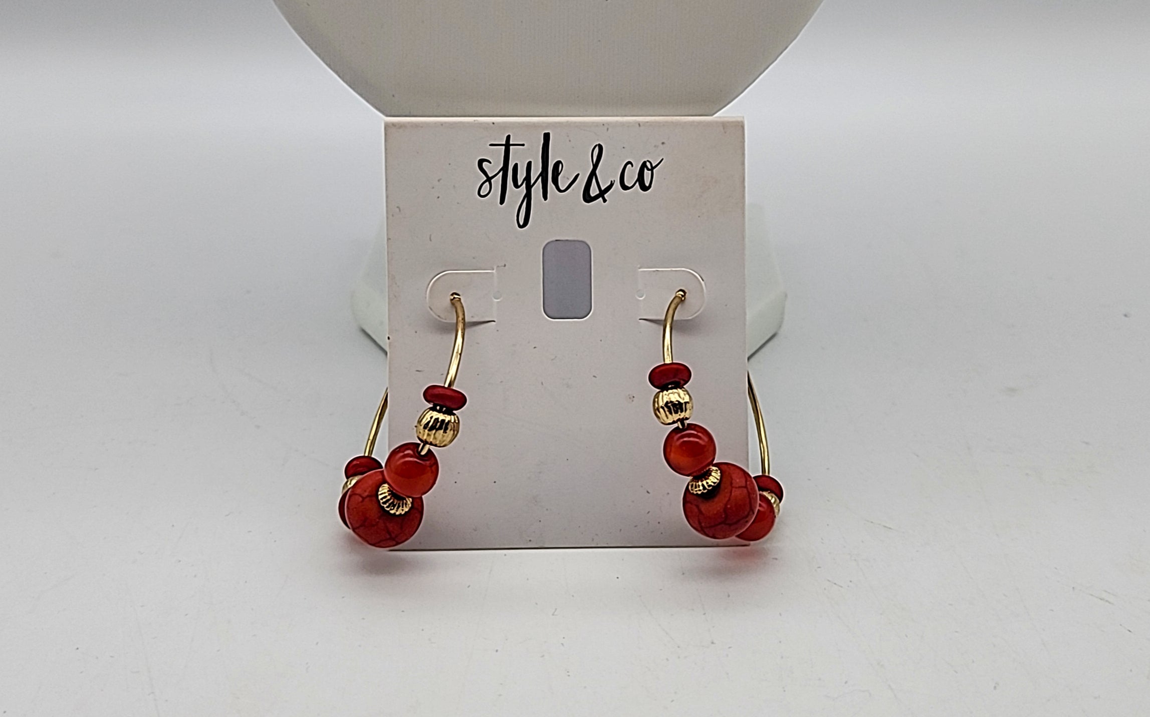 Style and Co. Beaded Hoop Earrings