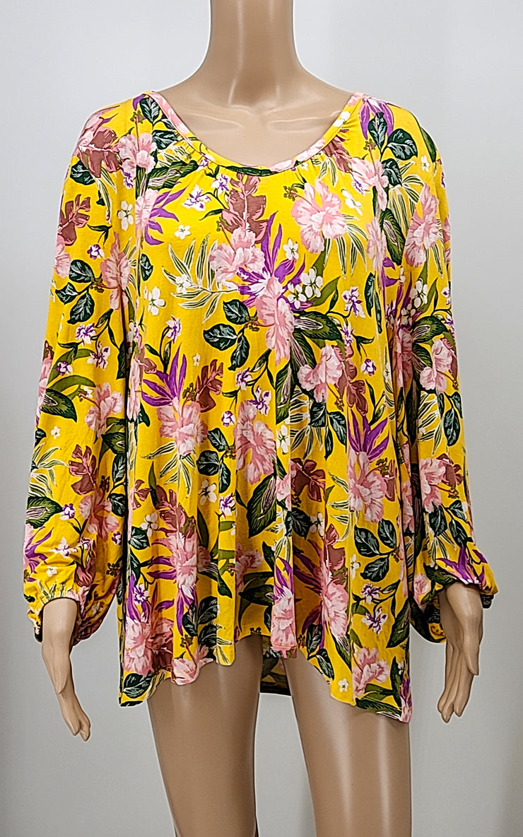 Style and Co Floral Print Top, Size XXL