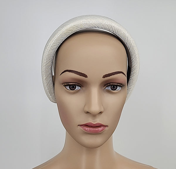 Hand-Made Silver Padded Headband