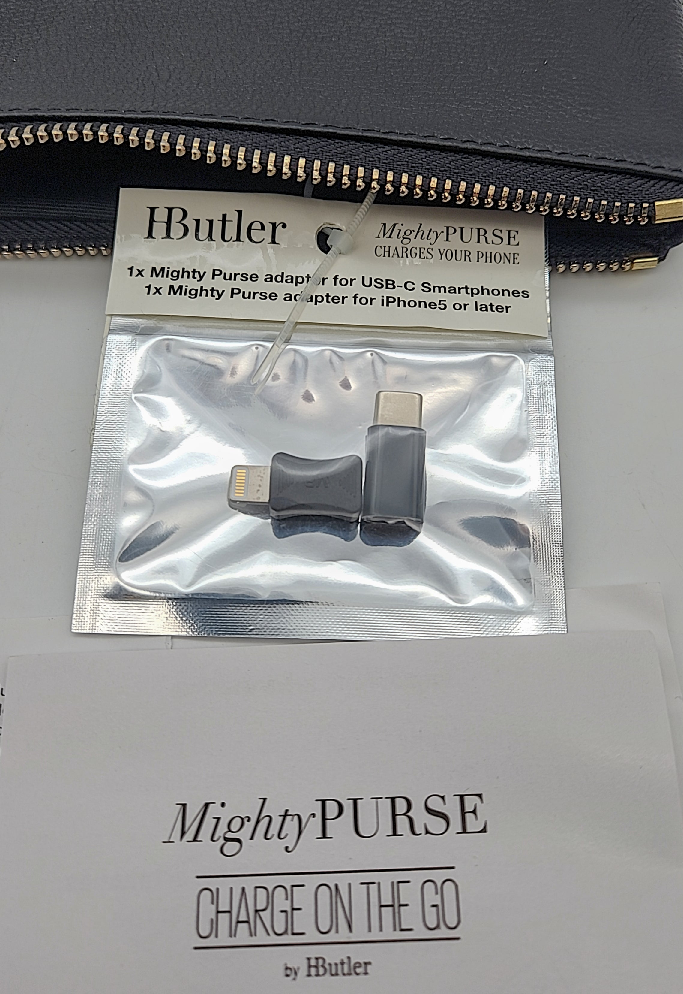 Mighty Purse Genuine Leather 4000mAh Phone Charger Purse By HButler Vanessa Jane