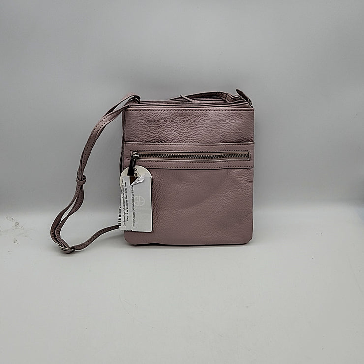 Giani Bernini Purple Leather Crossbody Handbag Purse