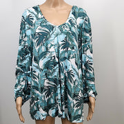 Style and Co Botanical-Print Top, Size XXL