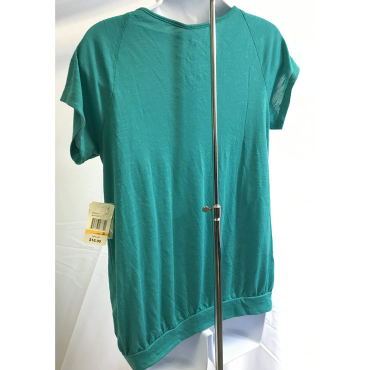Currants Embellished T-Shirt aqua Green Rhinestone, Size small