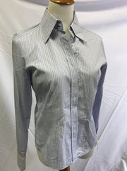 Tommy Hilfiger Women Long Sleeve Stripe Button Down Shirt Size 6