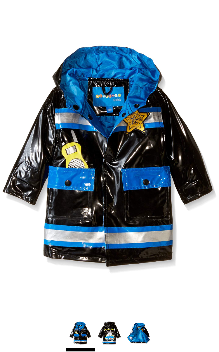 Wippette Baby Policeman Rainwear, Royal, 18 Months